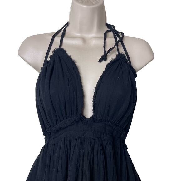 Free People 100 Degree Mini Dress Black Womens M NEW - Picture 3 of 10